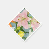 Serviette En Papier Cocktail Pink Lily Napkin (Coin)