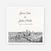 Serviette En Papier Cocktail Pittsburgh personnalisé Napkin (Devant)