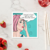 Serviette En Papier Cocktail Pop Art Party (En situation)