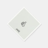 Serviette En Papier Cocktail Pouce en l'air Sage Personnalisé pour la (Coin)