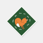 Serviette En Papier Cocktail Red Fox Napkin (Coin)