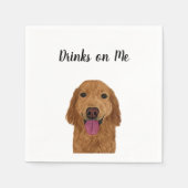 Serviette En Papier Cocktail Retriever (Devant)