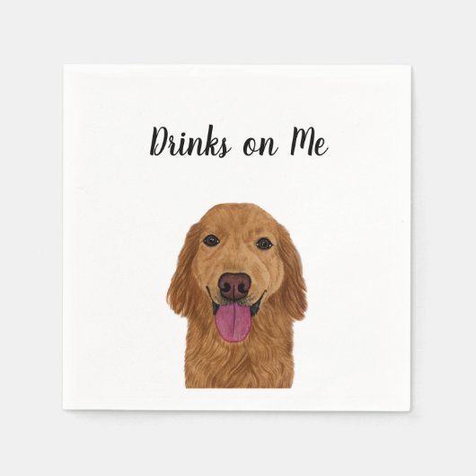 Serviette En Papier Cocktail Retriever (Devant)