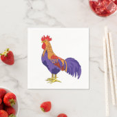 Serviette En Papier Cocktail Rooster Serviettes (En situation)
