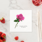 Serviette En Papier Cocktail Rose Lilac Napkin (En situation)