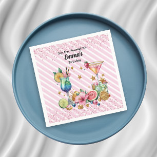Serviette En Papier Cocktail rose Parties scintillant bonbon Anniversa