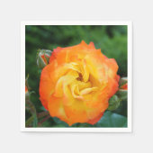 Serviette En Papier Cocktail rose standard à fleur Napkin (Devant)