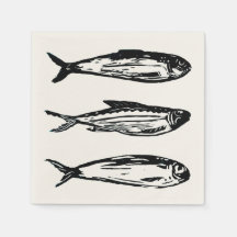 Cocktail Sardine et Mackerel Napkin