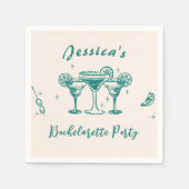 Serviette En Papier Cocktail script bachelorette (Devant)