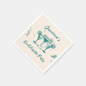 Serviette En Papier Cocktail script bachelorette (Coin)