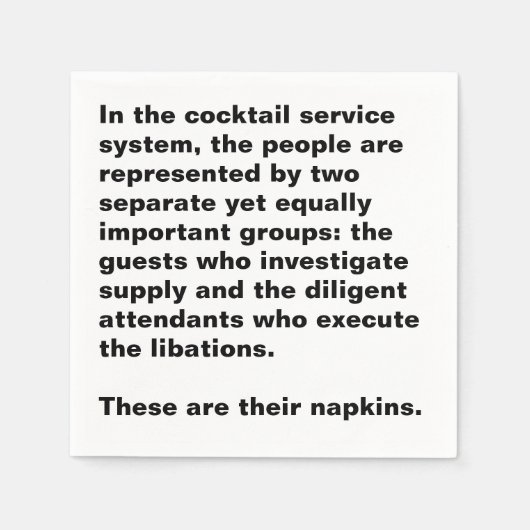 Serviette En Papier Cocktail service system cocktail napkin (Devant)