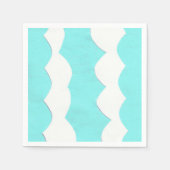 Serviette En Papier Cocktail serviettes avec Aqua et White Design (Devant)