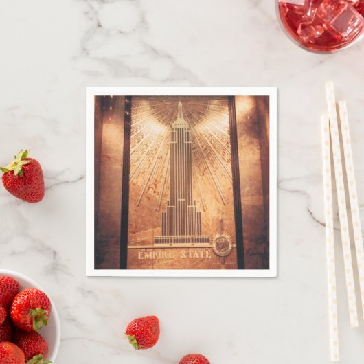 Serviette En Papier Cocktail serviettes avec Empire State Building (En situation)