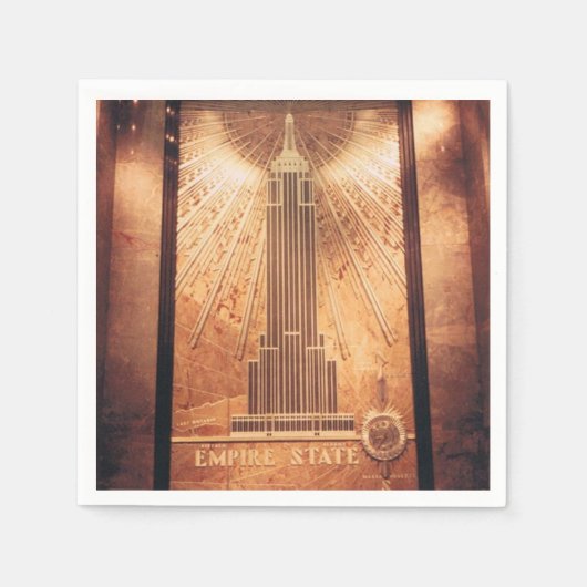 Serviette En Papier Cocktail serviettes avec Empire State Building (Devant)