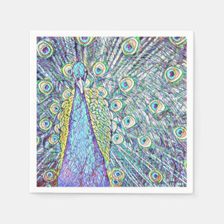 Serviette En Papier Cocktail serviettes avec jolie conception Peacock