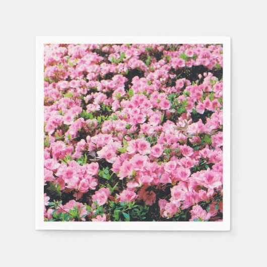 Serviette En Papier Cocktail serviettes avec un design floral rose (Devant)