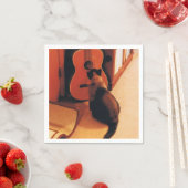 Serviette En Papier Cocktail serviettes avec une photo de chat de Siam (En situation)