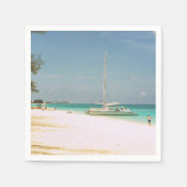 Serviette En Papier Cocktail serviettes avec une scène de plage (Devant)