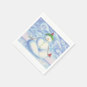 Serviette En Papier Cocktail serviettes avec Yoga Snowman (Coin)