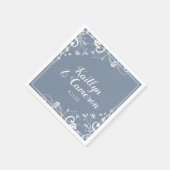 Serviette En Papier Cocktail serviettes | Bouquet chic (bleu foncé) DK (Coin)