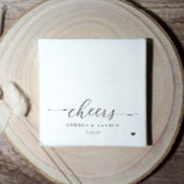 Serviette En Papier Cocktail Serviettes Coeur Mariage moderne