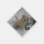 Serviette En Papier Cocktail serviettes - Festive Golden Retriever Pup (Coin)