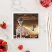Serviette En Papier Cocktail serviettes, "Indy" os Halloween Squelette (En situation)