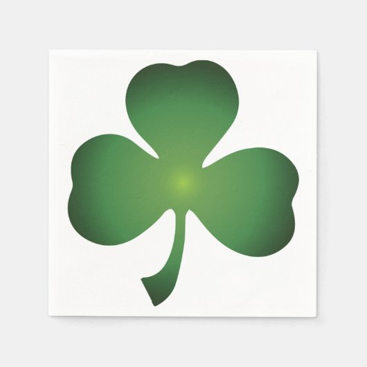 Serviette En Papier Cocktail Shamrock ombragé serviettes (Devant)