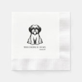 Serviette En Papier Cocktail Shih Tzu Napkin (Devant)