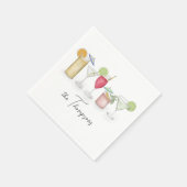 Serviette En Papier Cocktail simple Boissons Aquarelle Whimsical Custo (Coin)