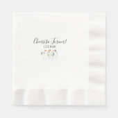 Serviette En Papier Cocktail simple Fleur sauvage Mariage serviettes (Devant)