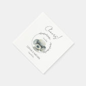 Serviette En Papier Cocktail simple Mariage de chien de caniche (Coin)