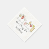 Serviette En Papier Cocktail simple New Years Party Boissons Aquarelle (Coin)
