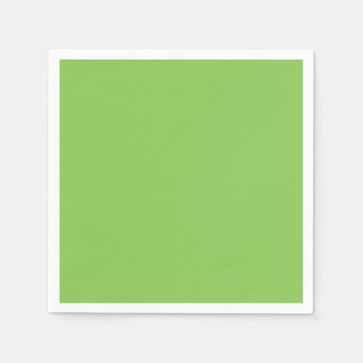 Serviette En Papier Cocktail Simple Vert Citron (Devant)