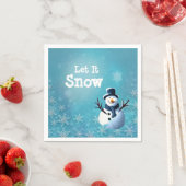 Serviette En Papier Cocktail Snowman (En situation)