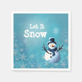 Serviette En Papier Cocktail Snowman (Devant)