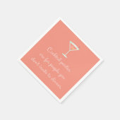 Serviette En Papier Cocktail soirée martini à la napkin martini couleu (Coin)