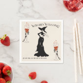 Serviette En Papier Cocktail sorcier sanglant Hart Squelette Halloween (En situation)