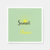 Serviette En Papier Cocktail Sunset Chaser Napkin (Devant)
