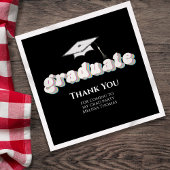 Serviette En Papier Cocktail sur mesure de graduation noir et blanc