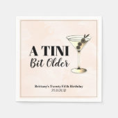 Serviette En Papier Cocktail Tini Bit Ancien Martini (Devant)
