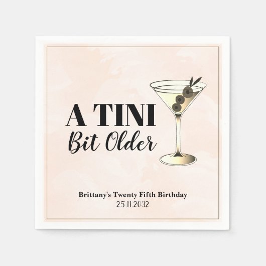 Serviette En Papier Cocktail Tini Bit Ancien Martini (Devant)