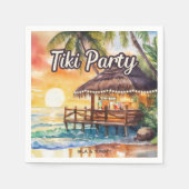 Serviette En Papier Cocktail Tropical Beach Tiki Party (Devant)