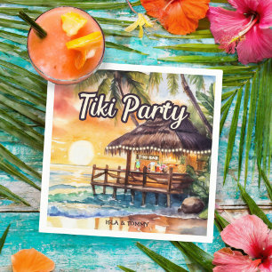 Serviette En Papier Cocktail Tropical Beach Tiki Party