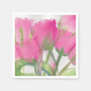 Serviette En Papier Cocktail Tulip rose Napkin
