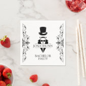 Serviette En Papier Cocktail Tuxedo Bachelor Party (En situation)