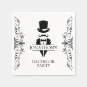 Serviette En Papier Cocktail Tuxedo Bachelor Party (Devant)