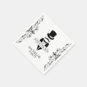 Serviette En Papier Cocktail Tuxedo Bachelor Party (Coin)