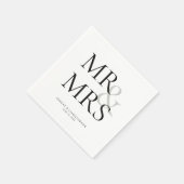 Serviette En Papier Cocktail typographique minimal MR&MRS (Coin)