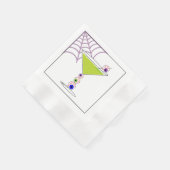Serviette En Papier Cocktail vert Halloween Papier en verre Napkin (Coin)